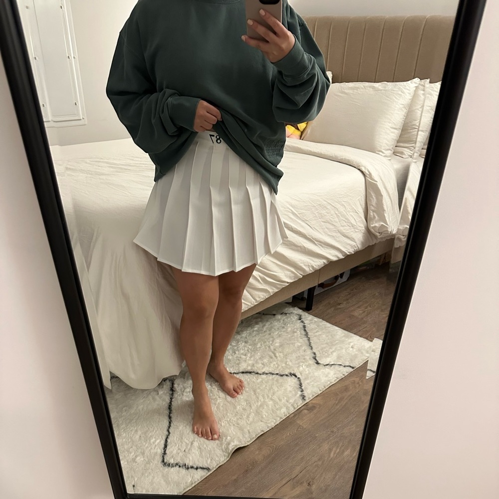 Mayfair group pleated white tennis skirt